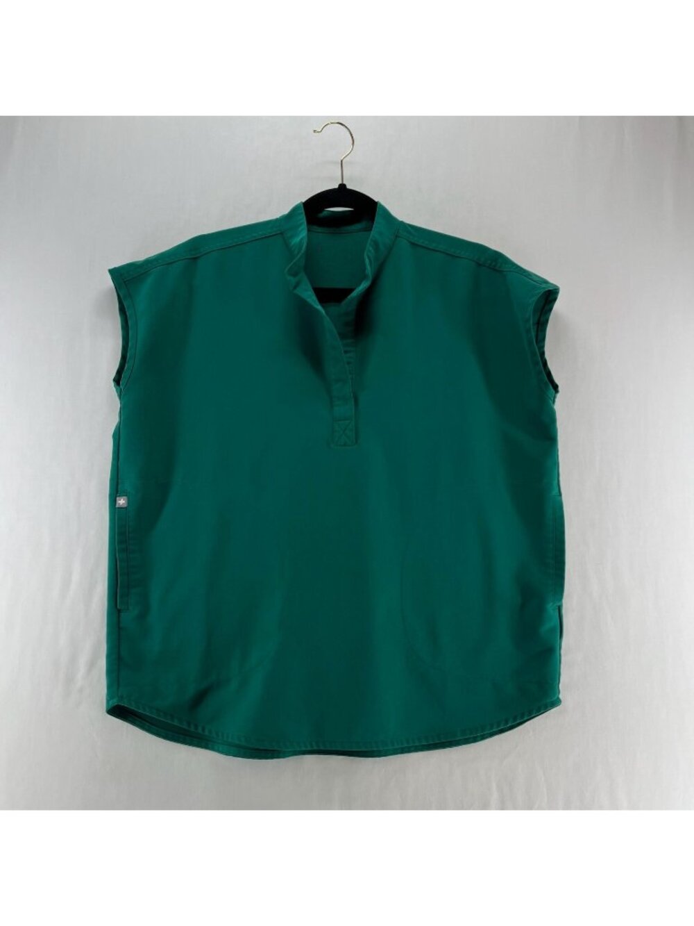 FIGS Rafaela Oversized Scrub Top Womens XS Medical Professional Cap Sleeve Green